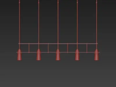 Erlenmeyer Linear Pendant 3D model