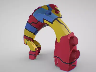 Bloxx - DNA sample of a Segmentasapien - Ben 10 Omniverse  Low-poly 3D model