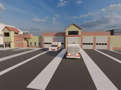 Barajas airport terminal 4 with interior 3D model