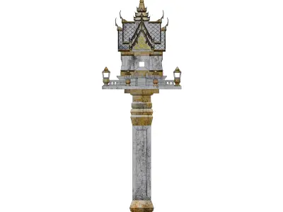 Thai style royal shrine 3D model