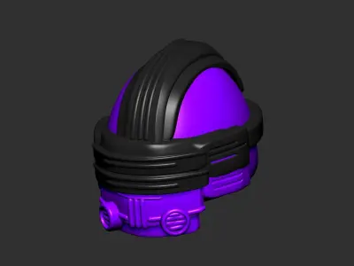 helmet high poly sculpt 3d printable 3D model 22