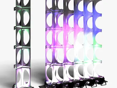 Stage Decor 24 Modular Wall Column 3D model