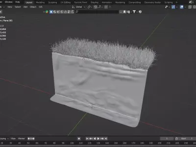 Low Poly Coastal Seawall Segment Low-poly 3D model