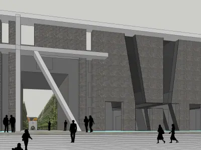 Sketchup Plaza siteplan Complex K4 3D model