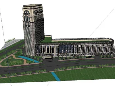 vacation spot-Resort-Fashion Leisure Hotel-091 3D model