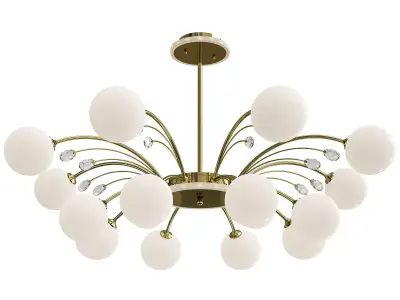 Modern Simplicity Round Ceiling Milk Glass Hanging Light Low-poly 3D model