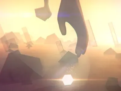 SCI-FI mountains V2 Low-poly 3D model