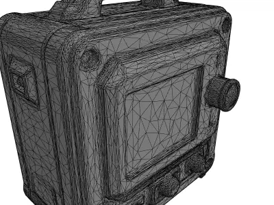 Rugged SciFi CATSCAN Device Low-poly 3D model