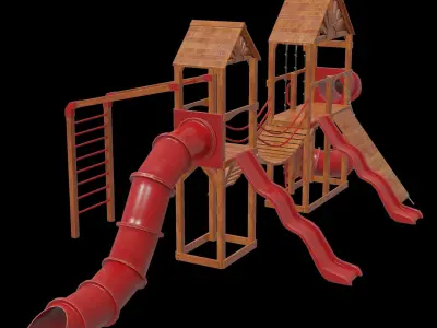 Playground Modular Assets Realistic Low-poly 3D model