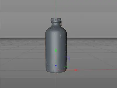 Coffee Beer Brown Bottle 3D model