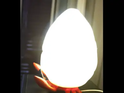 Hermit-Crab printable lamp  3D print model