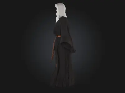 Ethereal Silhouette  Stylized Figure Model for Fantasy 3D model