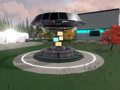 Sci-fi Canteen-Bar Low-poly 3D model