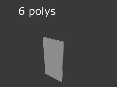 low poly door Low-poly 3D model order