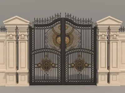Classic European style Mansion Gate 3 3D model