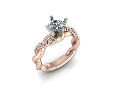 modern jewelry  modern ring modern lieds ring Low-poly 3D model