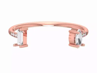 Women Light Weight Band Ring 3D print model 3