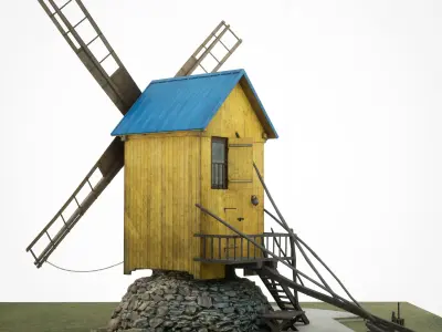 Game-Ready Meelase Windmill Low-poly 3D model