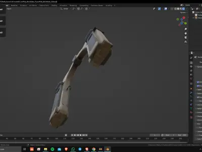 PBR Modular Fence Brick Gate Low-poly 3D model Low-poly 3D model