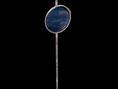 Japanese Safety Mirror Low-poly 3D model