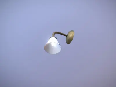 Wall Lamp low poly game ready Low-poly 3D model