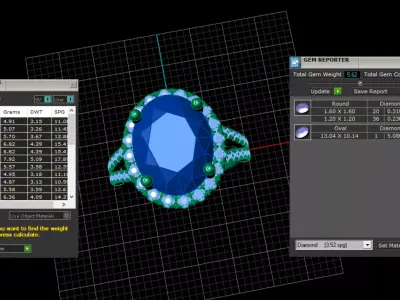Engagement ring Elora 5ct 3D print model