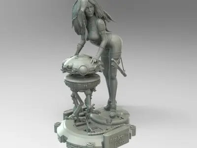 Star Wars Probe Droid Girl Pin Up 3D print model