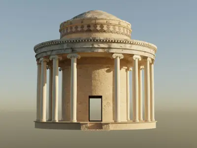 Ancient round temple  Free 3D model