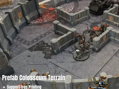 Prefab Colosseum Modular Terrain STL Set 3D print model