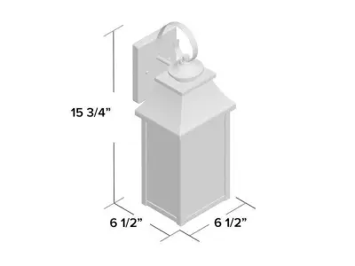 Keaton Sandy Black Seeded Glass Outdoor Wall Lantern 3D model