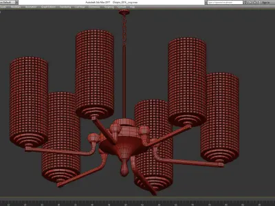 Chandeliers 3d models Collection 10 models Low-poly 3D model 4