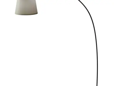 SKOTTORP  SKAFTET Floor lamp arched light grey 3D model