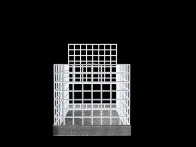 Steel Cage Low-poly 3D model