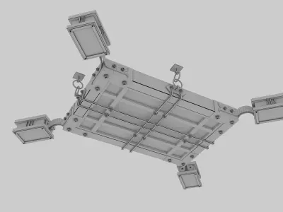  iron chandelier 3D model