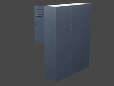 Locker set of lockers Low-poly 3D model