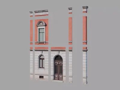 Modular Classical Facade 3 Low-poly 3D model