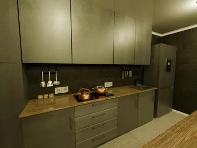 Ready-made project of an apartment in a minimalist style 3D model