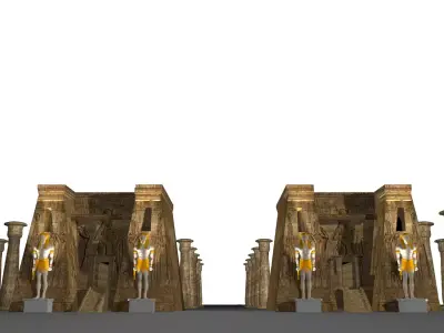 Ancient pharaonic Temple in Egypt 3D model