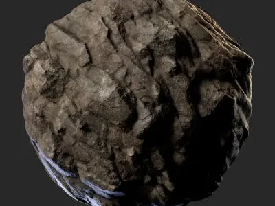 H125 Rock Cliff - PBR - 4K - Seamless - SBSAR Texture