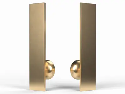 Tumalo Brass Knob Exterior Door Hardware 3D model