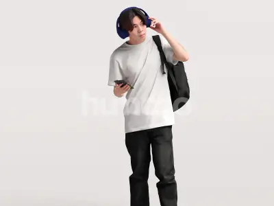 Humano 12 - Collection 2306 - CASUAL PEOPLE MIX -12 x 3D models  3D model