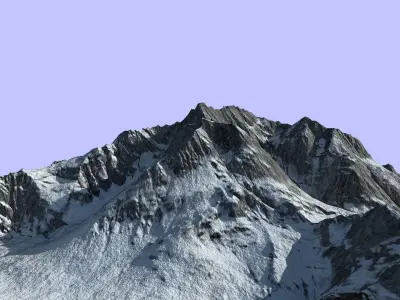 Snow Mountain 001 Low-poly 3D model