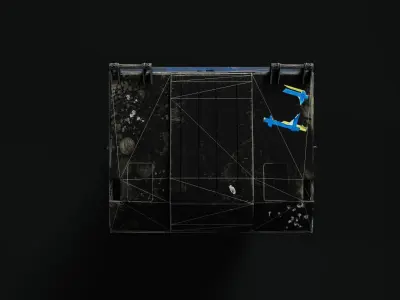 Dumpster trash can Low-poly 3D model purchase