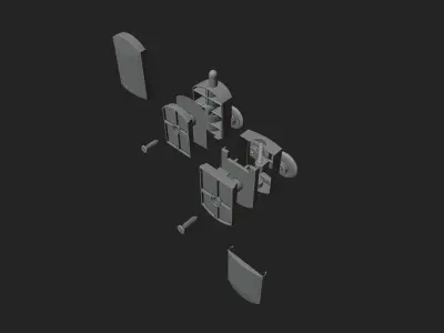 Shower Door Rollers 3D model