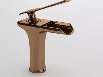 Waterfall single handle basin faucet 3D model