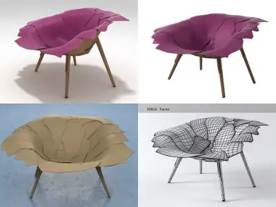 Aguape leaf chair 3D model