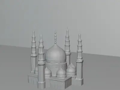 GOLDEN MOSQUE Free low-poly 3D model