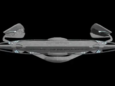 Star Trek Constitution-Class Starship 32nd Century Low-poly 3D model