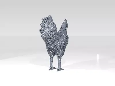 Chiken Voronoi 3D model