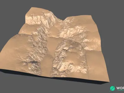 Canyon Cliff 05 3D model